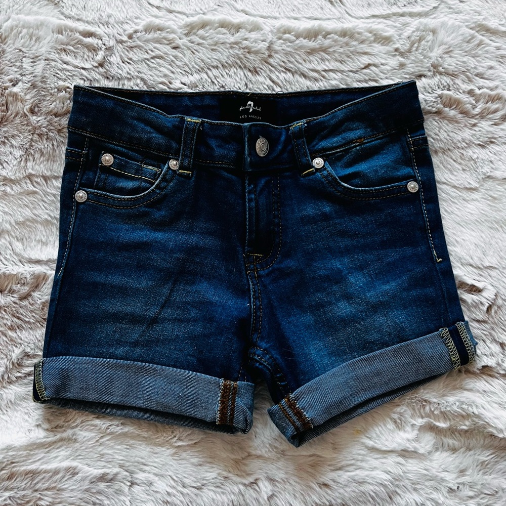NWT 7 for All Mankind denim rolled shorts, size 6X, never worn